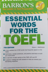 Essential Words For The Toefl